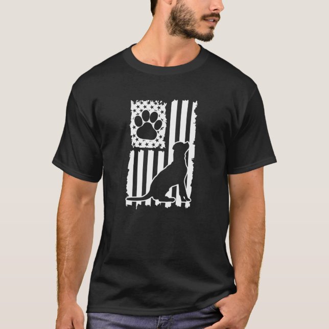 Camiseta Bandera Americana Usa Patriotic Rottweiler Dog Rot (Anverso)
