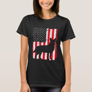 Camiseta Bandera Americana Usa Perro Ganadero Australiano A