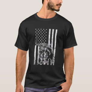 Camiseta Bandera Americana Vaca Escocesa Vaca de las Tierr