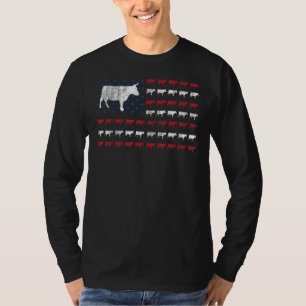Camiseta Bandera Americana Vaca Heifer Us 4 De Julio Farm C