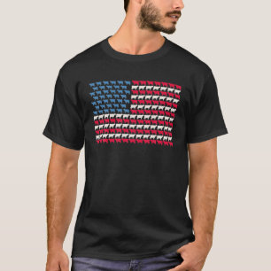 Camiseta Bandera Americana Vaca Heifer US 4 De Julio Granja