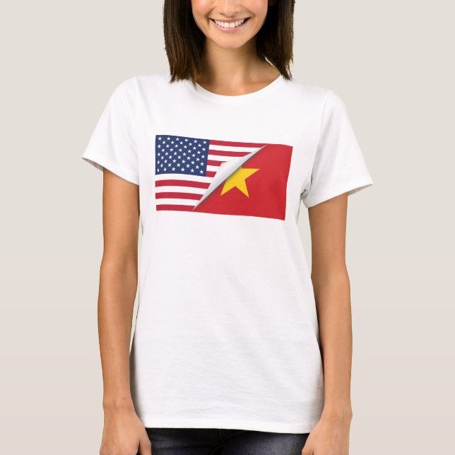 Camiseta Bandera americana vietnamita (Anverso)