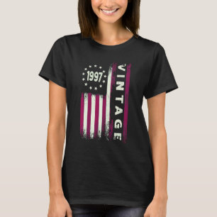 Camiseta Bandera Americana Vintage 1997 de 25 Años Cumpleañ