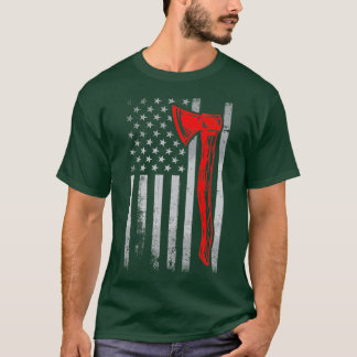 Camiseta Bandera Americana Vintage Ax Throwing 1