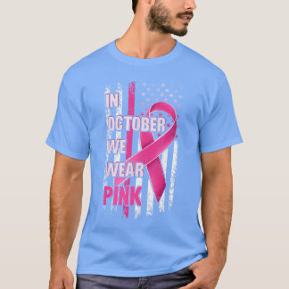 Camiseta Bandera Americana Vintage Conciencia Del Cáncer De