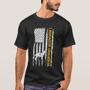 Camiseta Bandera Americana Vintage Labrador Recuperador Abu