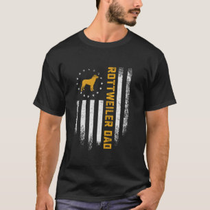 Camiseta Bandera Americana Vintage Orgulloso Papá Rottweile