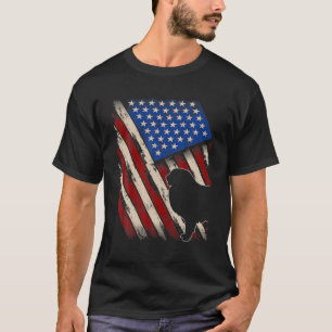Camiseta Bandera Americana Vintage Retro Gran Pirineo Perro