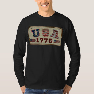 Camiseta Bandera Americana Vintage USA 1776