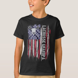Camiseta Bandera Americana Vintage Usa Abuelo Lacrosse Orgu