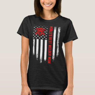Camiseta Bandera Americana Vintage Usa Mejor Soldador Del M