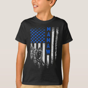 Camiseta Bandera Americana Vintage Usa Orgullosa Hockey Mam