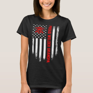Camiseta Bandera Americana Vintage Usa Orgulloso Soldador S