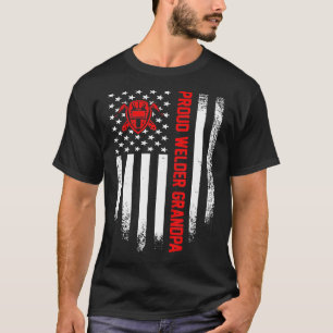 Camiseta Bandera Americana Vintage Usa Orgulloso Soldador S