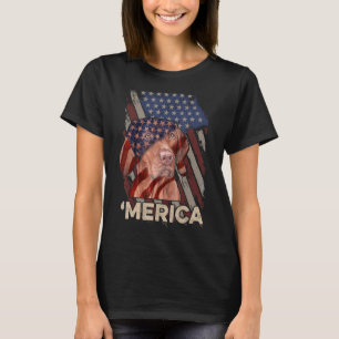 Camiseta Bandera Americana Vizsla Perro Patriótico 4 De Jul