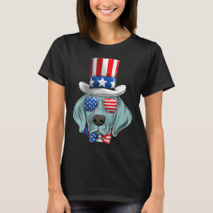 Camiseta Bandera Americana Weimaraner Perro Patriótico 4 De
