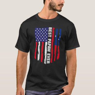 Camiseta Bandera Americana y Bandera de Samoa Mejor Papaw F