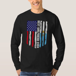 Camiseta Bandera Americana y Bandera San Marino Mejor Novia