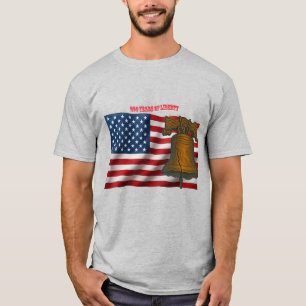 Camiseta Bandera Americana y Campana de la Libertad Día de 