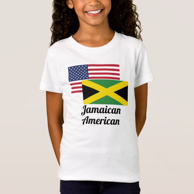Camiseta Bandera americana y jamaicana (Anverso)