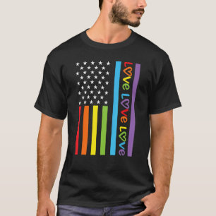 Camiseta Bandera Amor Orgullo Amor Tolerancia Arcoiris Resp