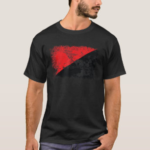 Camiseta Bandera Anarquista Roja Negra Tee de Bandera Anarq