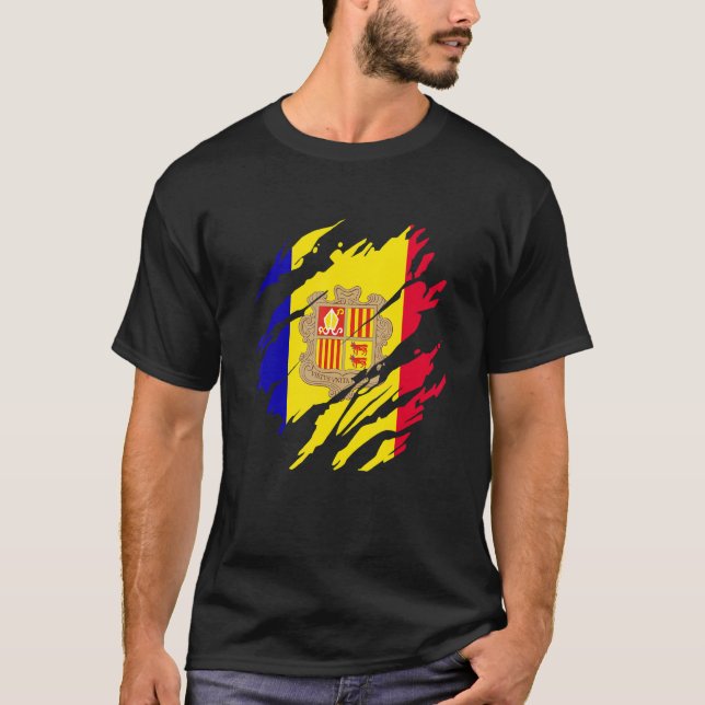 Camiseta Bandera andorrana Andorra (Anverso)