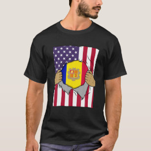 Camiseta Bandera andorrana dentro de mí orgullo en casa Amé