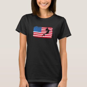 Camiseta Bandera angustiada 4 de julio patriota tiburón est