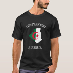 Camiseta Bandera angustiada de Argelia Constantine Orgullo