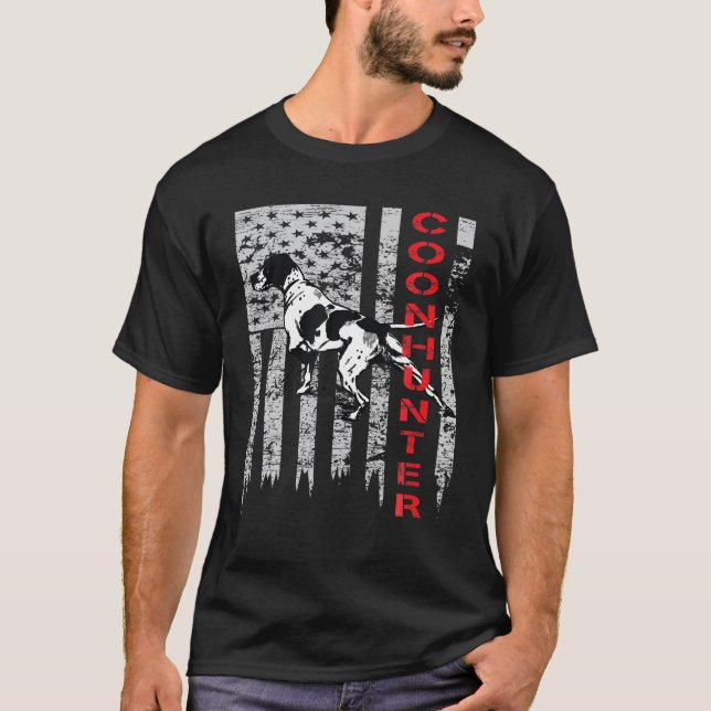 Camiseta Bandera angustiada de Estados Unidos para cazadore (Anverso)