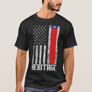 Camiseta Bandera angustiada de la herencia hispánica de Bel
