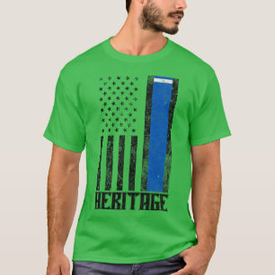 Camiseta Bandera angustiada de la herencia hispánica de Nic