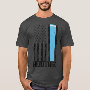 Camiseta Bandera angustiada de la herencia hispánica en Arg