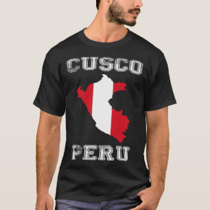 Camiseta Bandera Angustiada de Perú Orgullo de Cusco