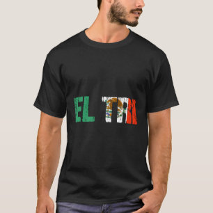 Camiseta Bandera angustiada del hincha de fútbol El Tri Mex