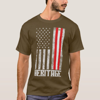Camiseta Bandera angustiada del patrimonio hispano del Perú