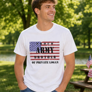 Camiseta Bandera Angustiada Patriótica Orgullosa Hermano Ej