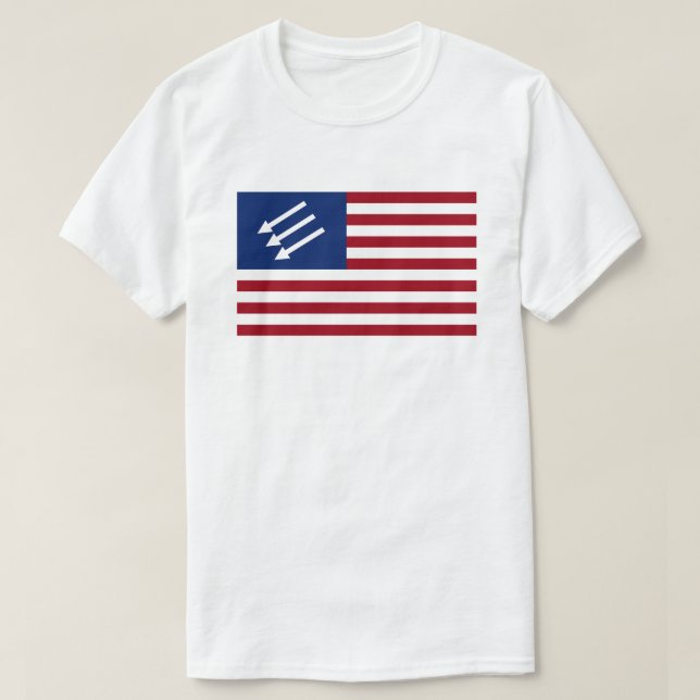 Camiseta Bandera antifascista estadounidense (Diseño del anverso)