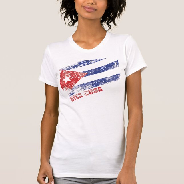 Camiseta Bandera apenada Cuba de Viva (Anverso)