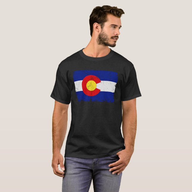 Camiseta Bandera apenada de Colorado (Anverso completo)