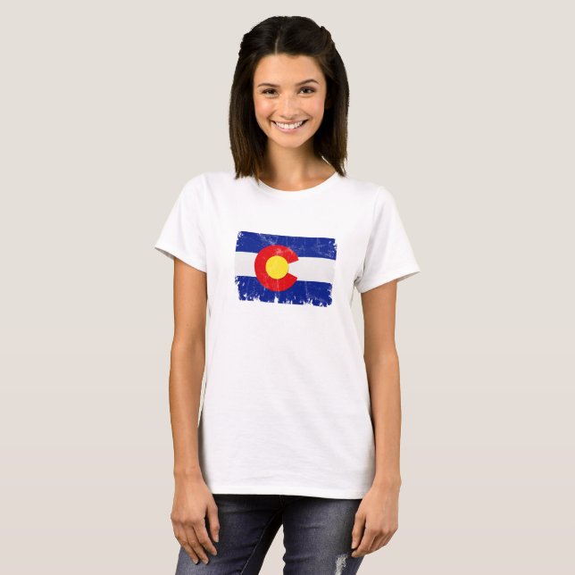 Camiseta Bandera apenada de Colorado (Anverso completo)