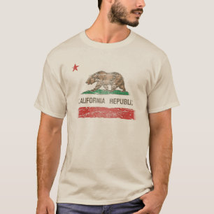 Camiseta Bandera apenada de la república de California