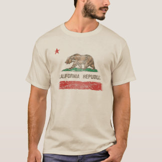 Camiseta Bandera apenada de la república de California