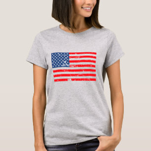 Camiseta Bandera apenada de los E.E.U.U. del estilo