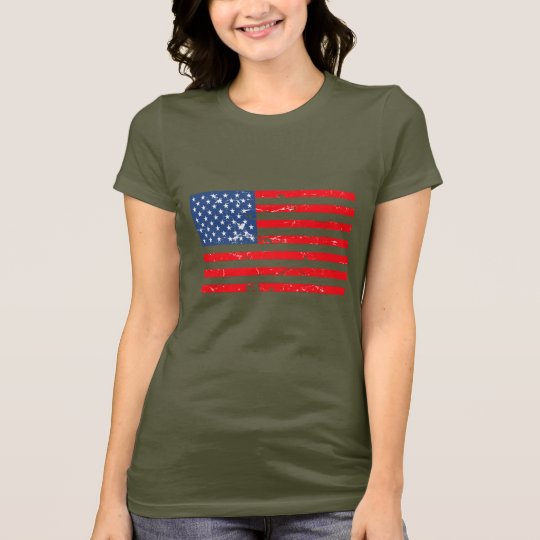 Camiseta Bandera apenada de los E.E.U.U. del estilo