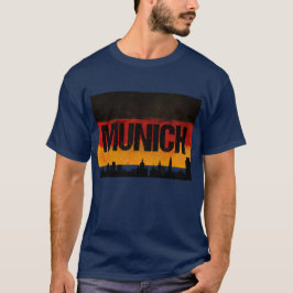 Camiseta Bandera apenada horizonte de la ciudad de Munich