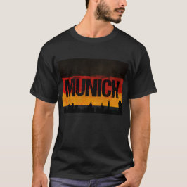 Camiseta Bandera apenada horizonte de la ciudad de Munich
