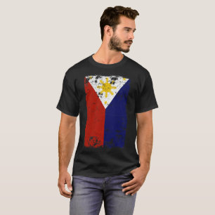 Camiseta Bandera apenada vintage filipino de Filipinas