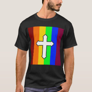 Camiseta Bandera arco iris - Cruz